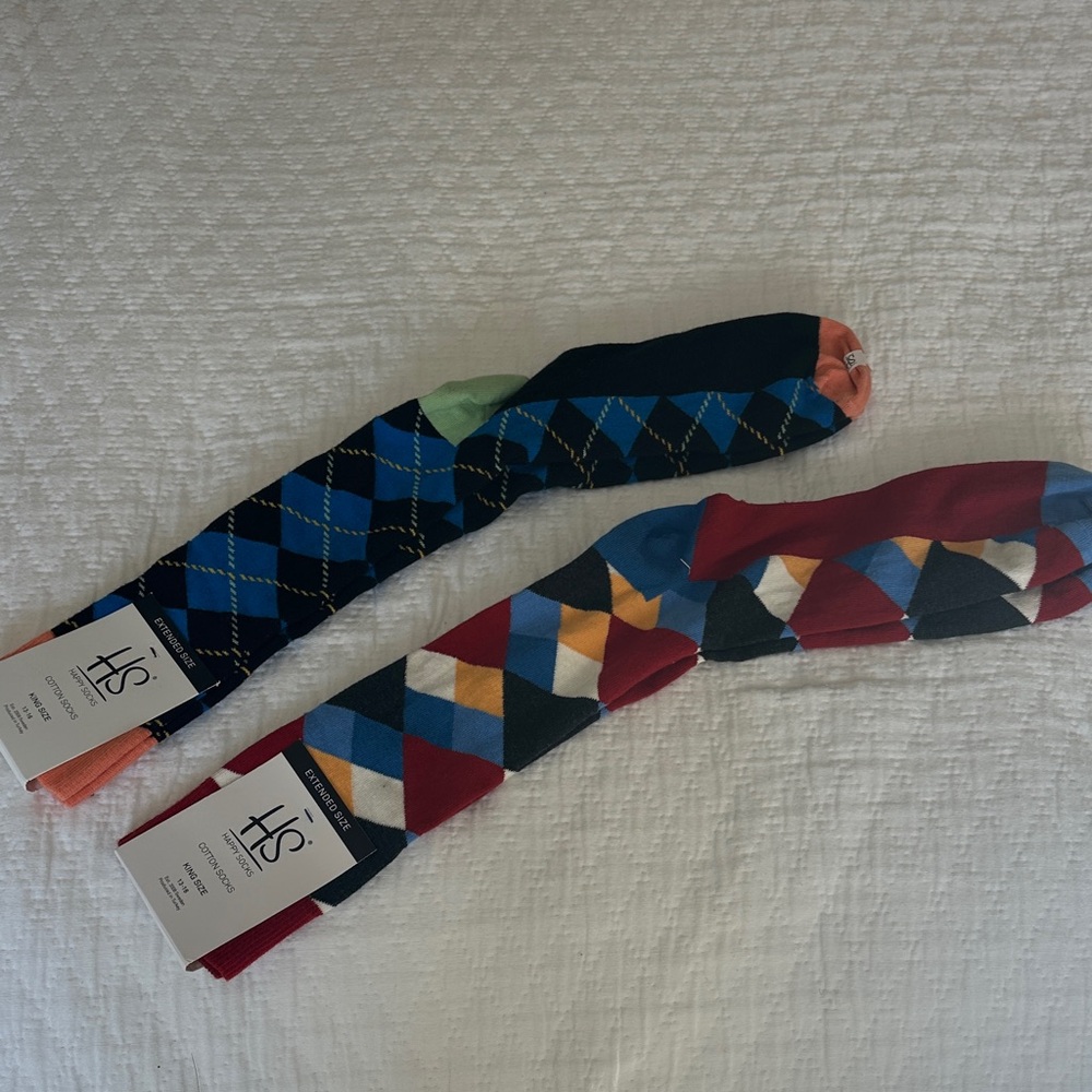 Happy Socks Colorful Argyle Dress Socks (2 pairs)